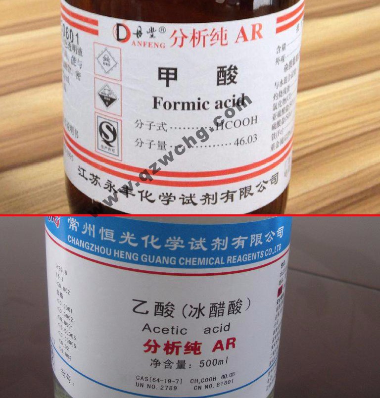 蟻酸，乙酸，甲酸，醋酸，冰醋酸，冰乙酸之間的名稱關系(圖1)